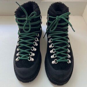 Women's Diemme Black Shearling Lined Boots - Size 40